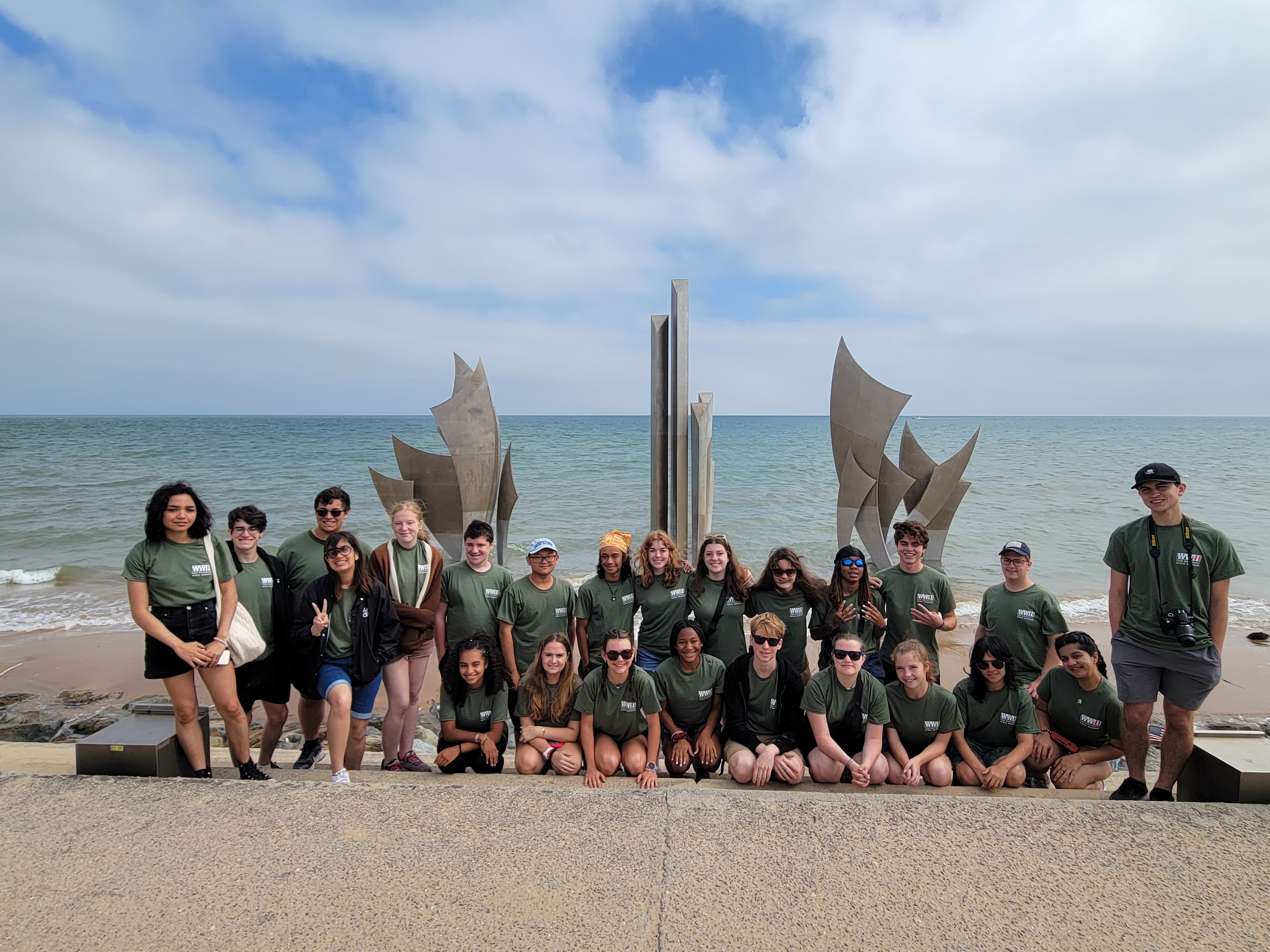 Normandy Academy Students on Beach