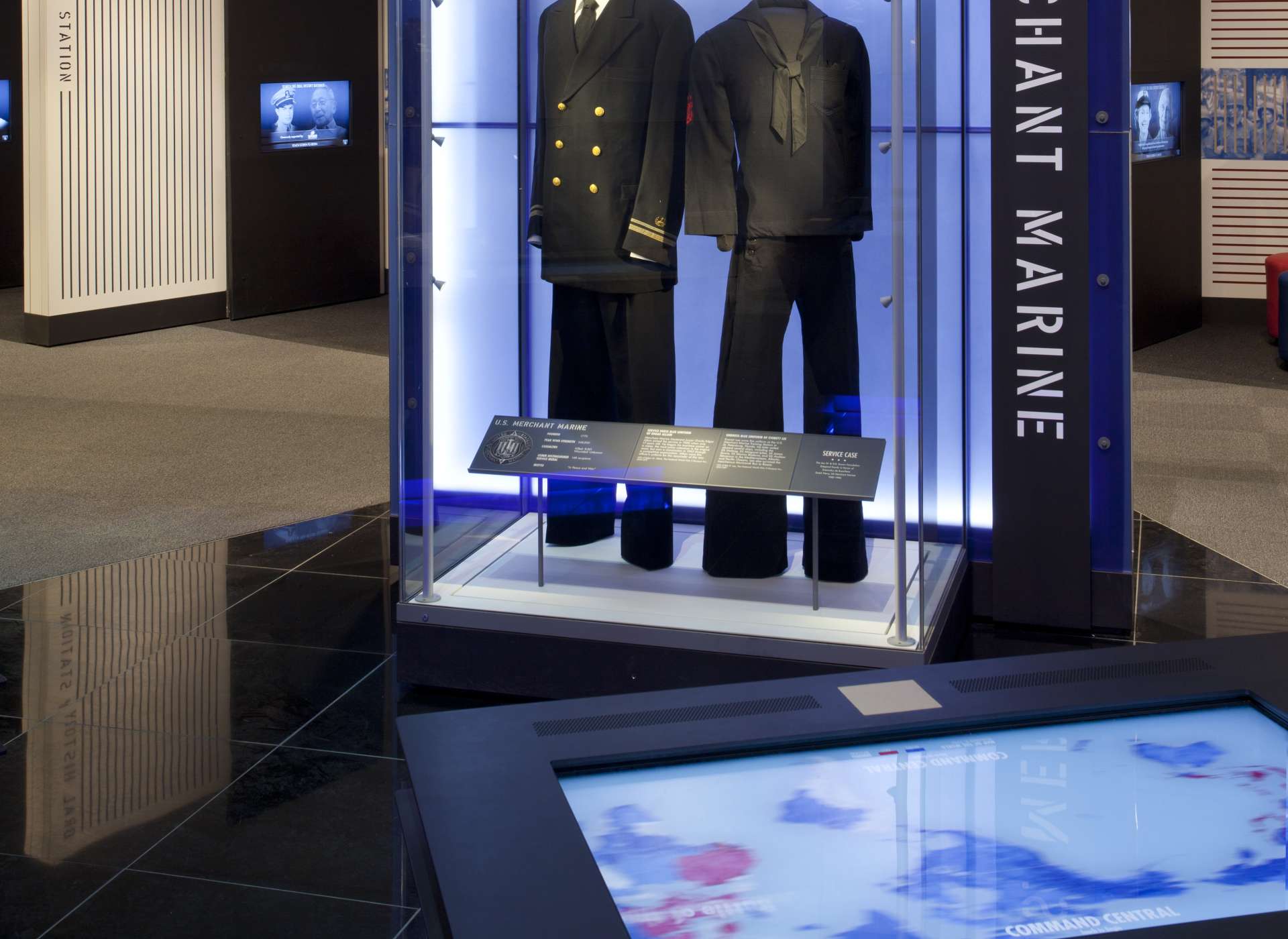Laborde Services Gallery, US Freedom Pavilion, Merchant Marine uniforms