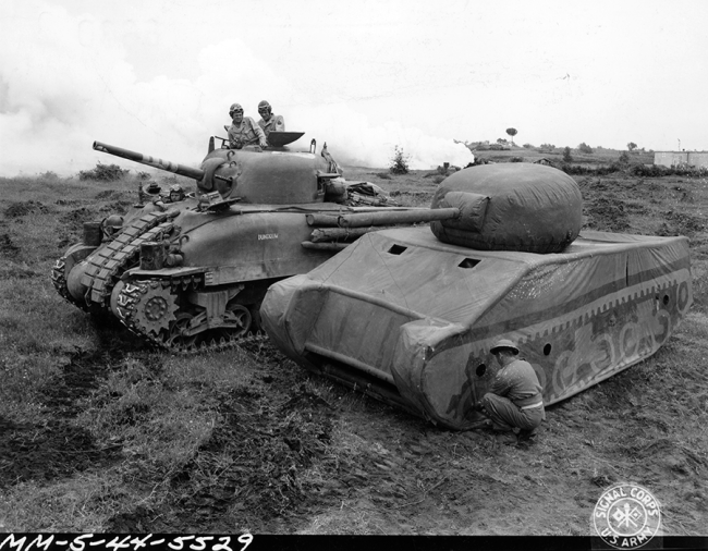Dummy tank designed by British, 