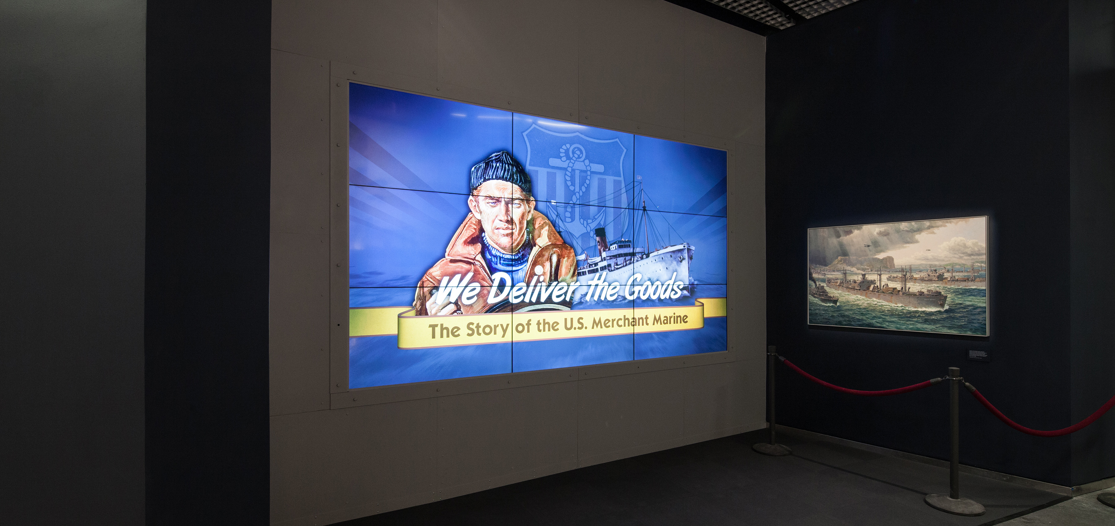 US Merchant Marine gallery video wall