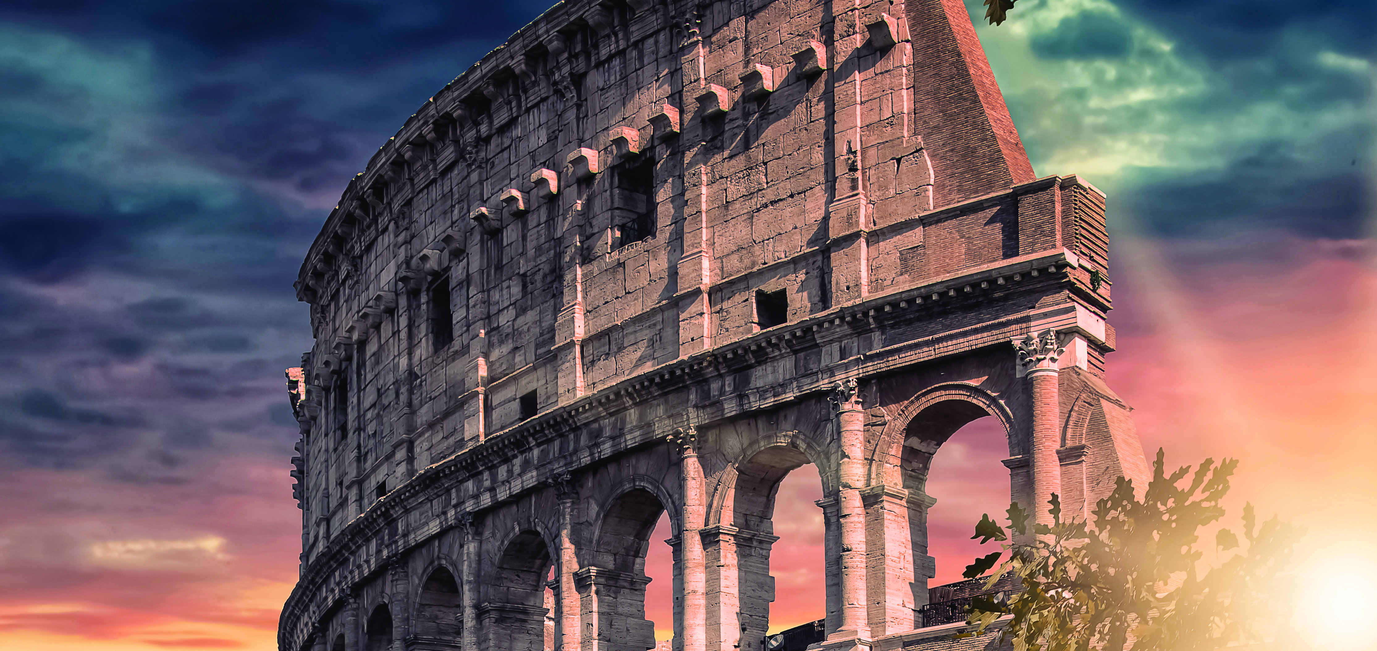 Roman Colosseum in Rome, Italy