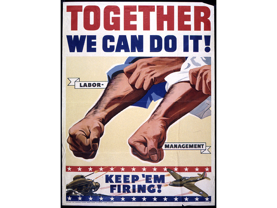 Vintage political poster Poster reproduction. Labour for Prosperity