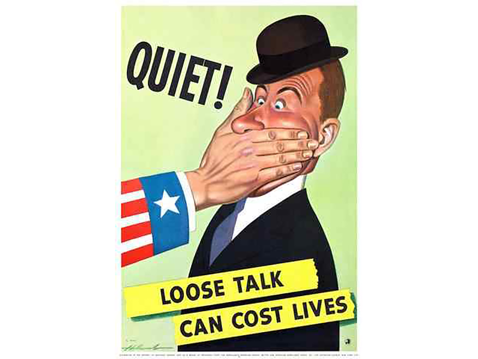 Propaganda Poster 1942 World War II Someone Talked! 