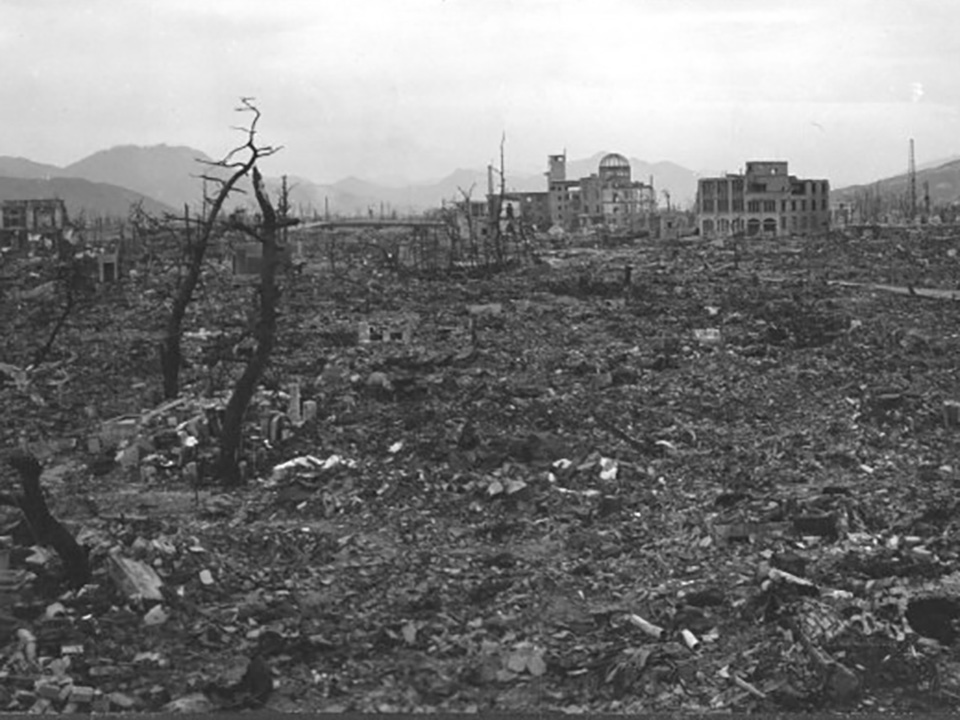 hiroshima after atomic bomb in color