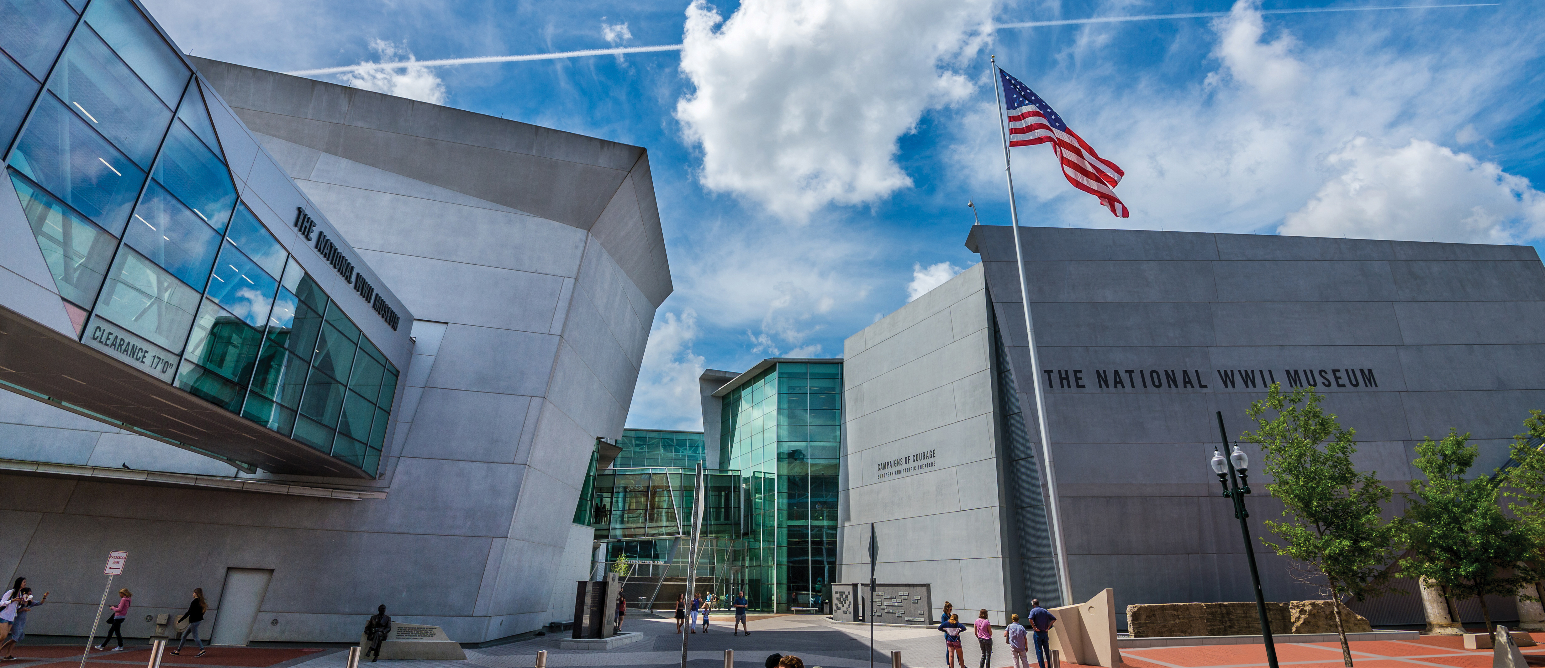 National WWII Museum exterior Campaigns of Courage