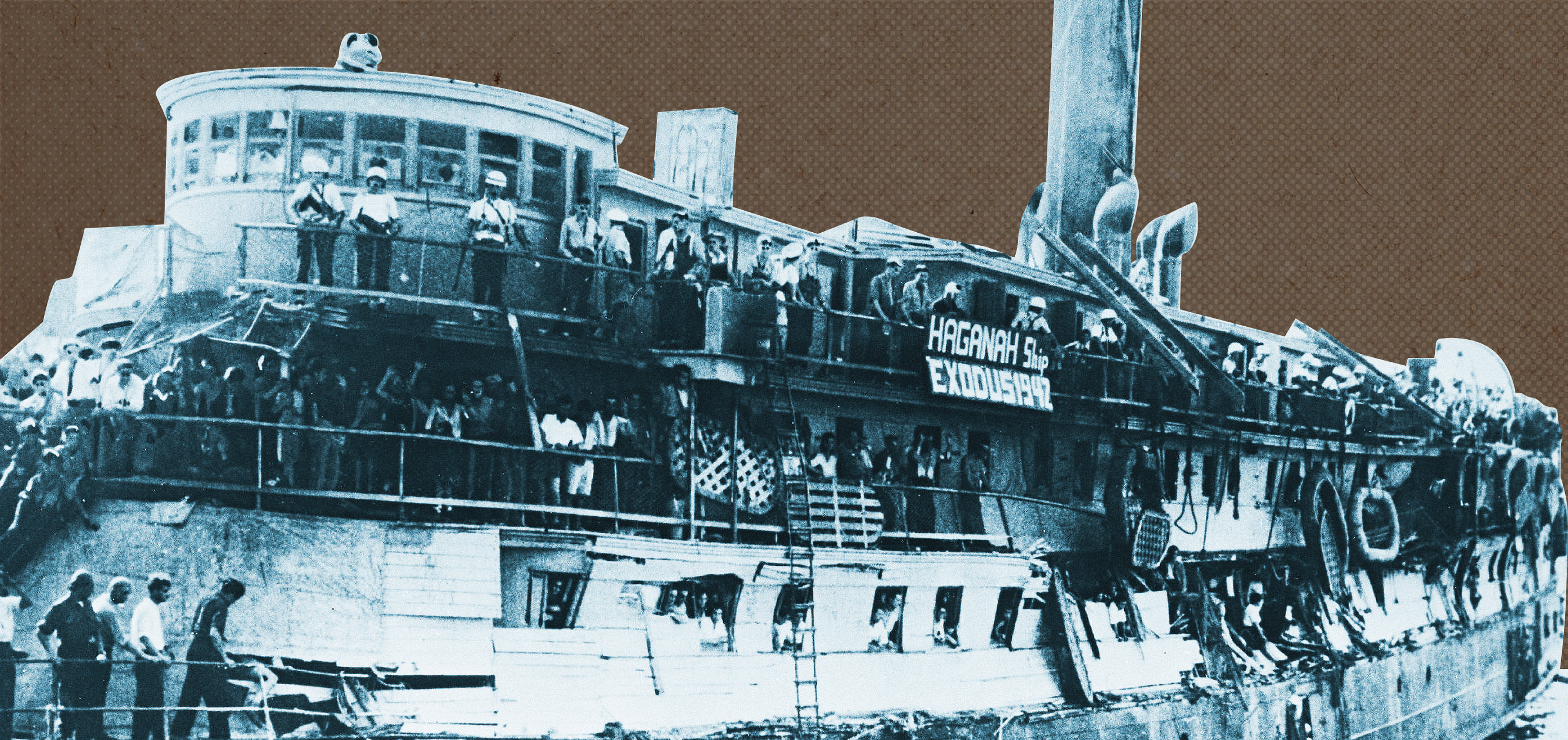The Hannah Senesh, a boat carried 252 refugees to Palestine