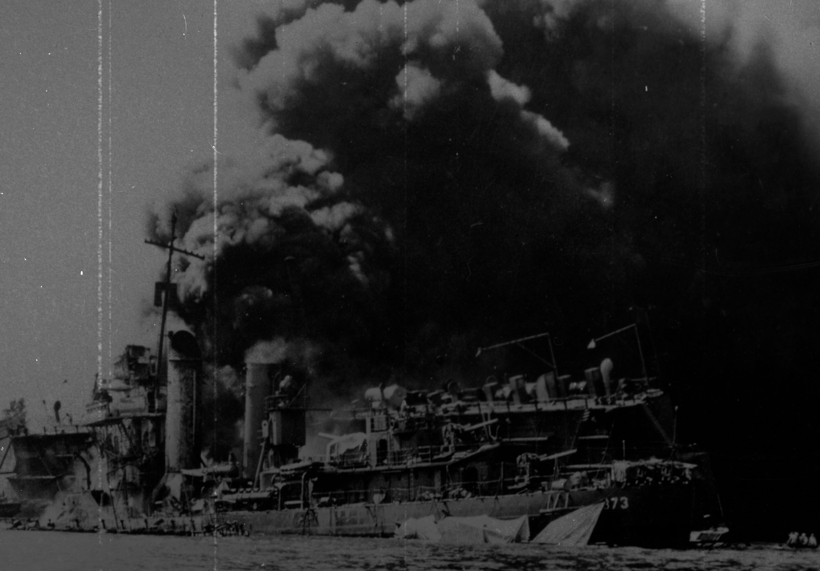USS Shaw sinks during Pearl Harbor attack