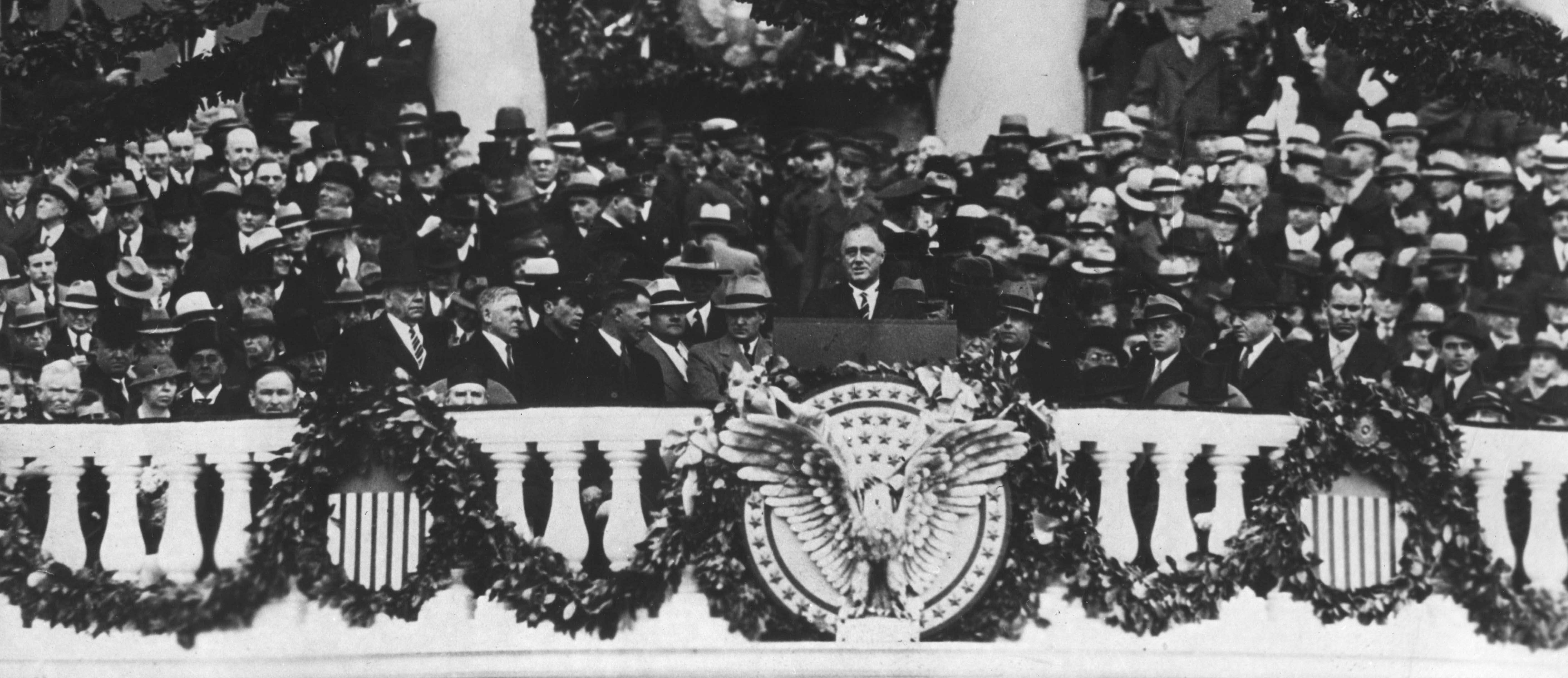 Harry Truman addresses a crowd
