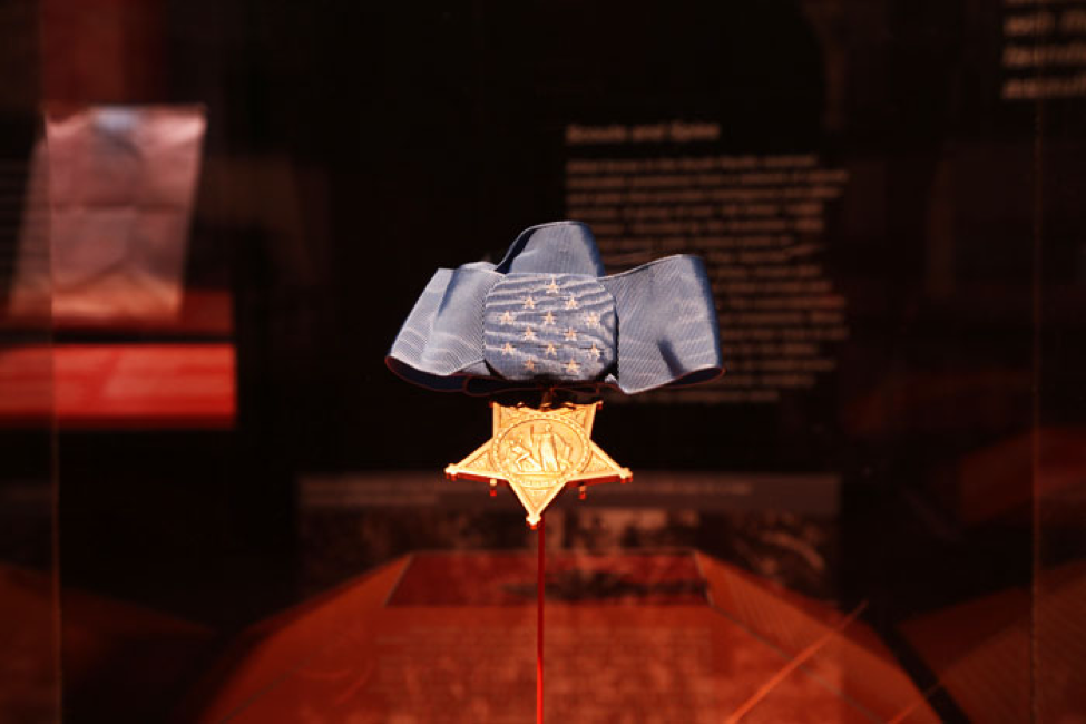 (Above) DeBlanc’s Medal of Honor, donated to the Museum by Colonel DeBlanc in 2008 and on display at The National WWII Museum (Photo from The National World War II, Accession 2008.001.)