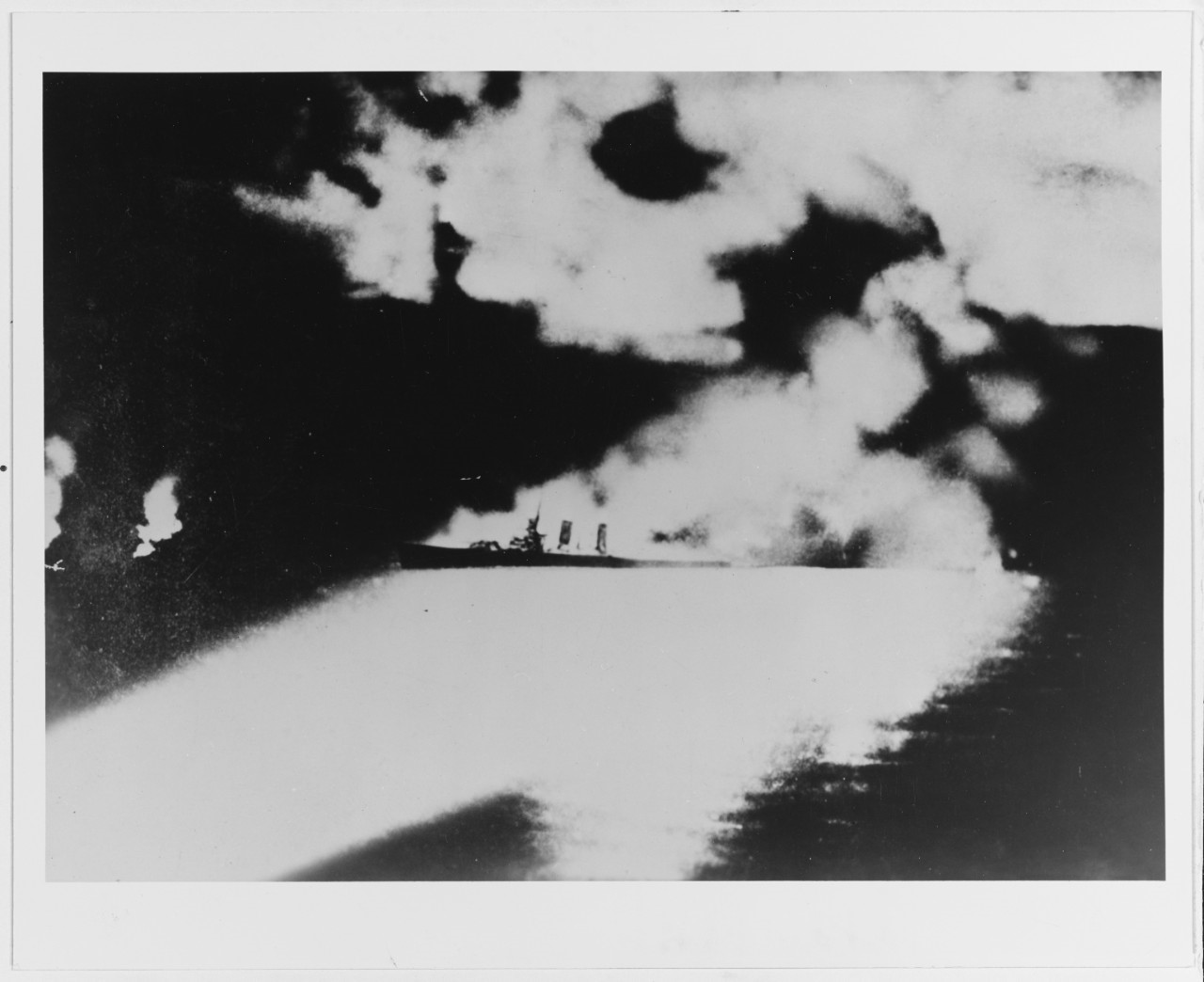 USS Quincy (CA-39) at the Battle of Savo Island.