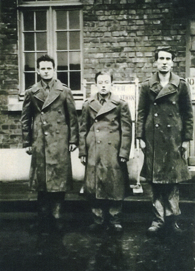 Wilhelm Schmidt, Gunther Billing, and Manfred Pernass, after their capture by American troops