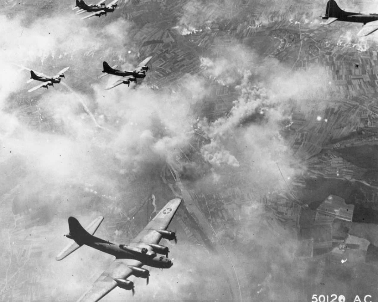 1st Bomb Wing over Schweinfurt on 17 August, 1943 