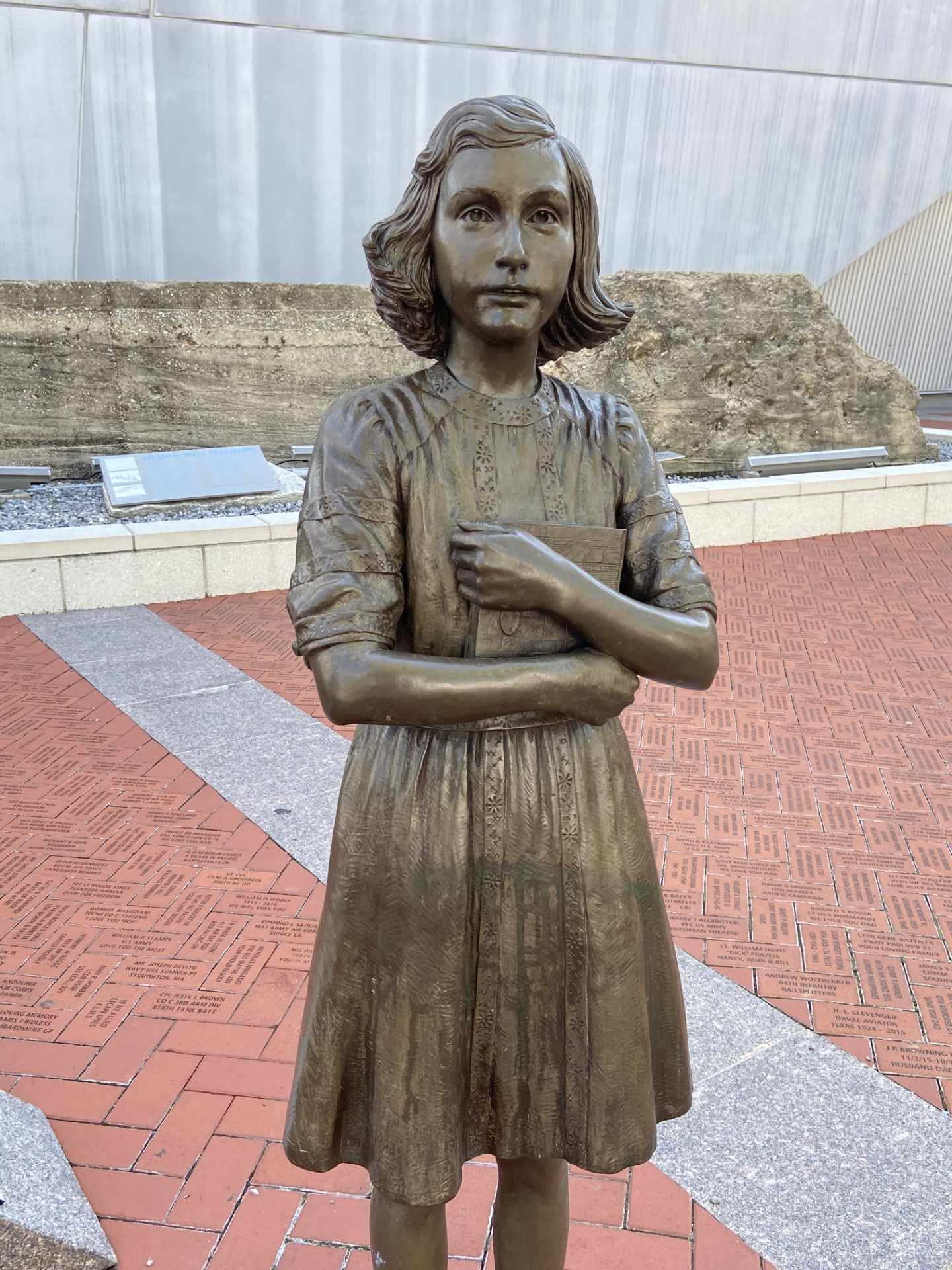 Statue of Anne Frank at The National WWII Museum