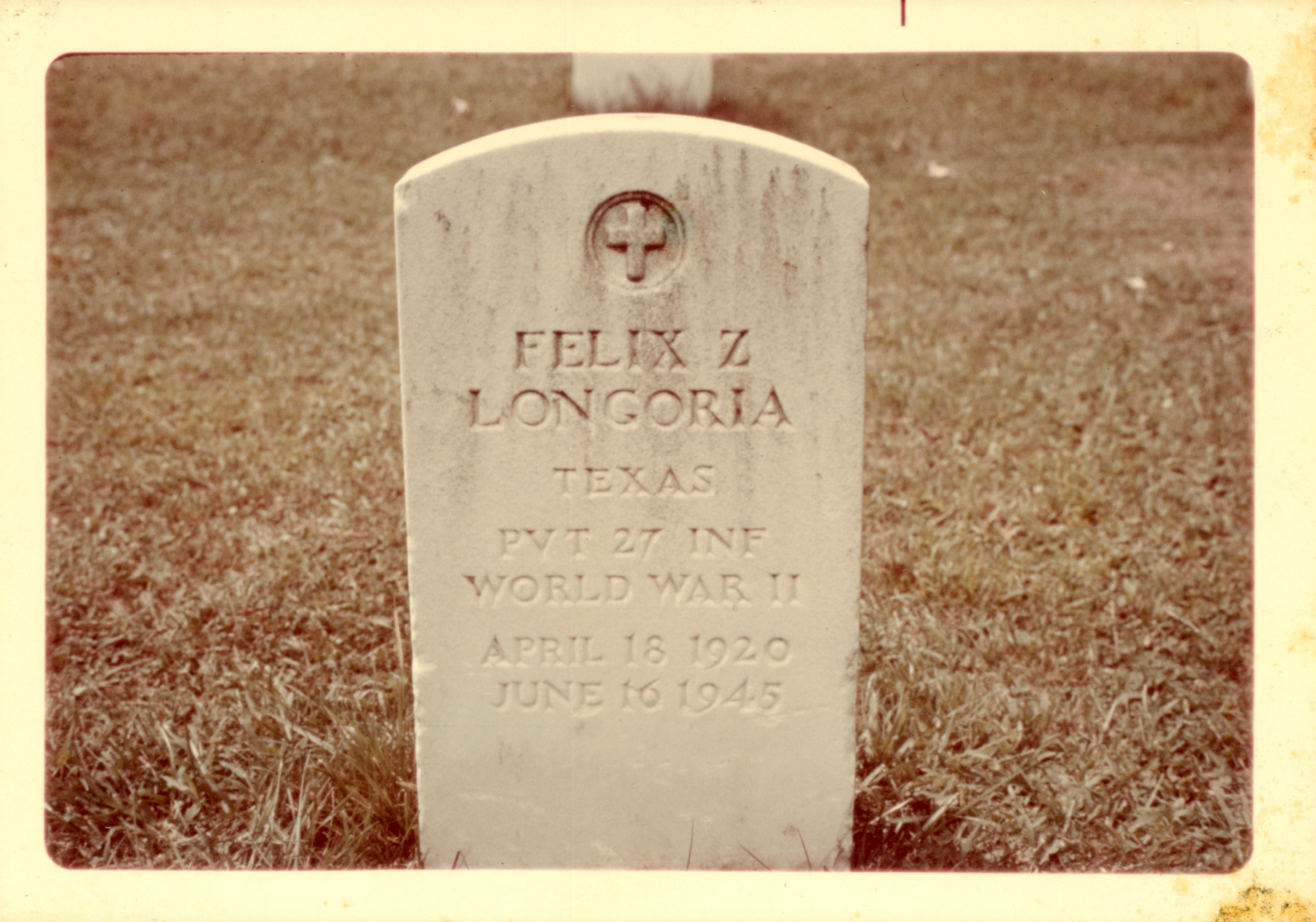 Felix Longoria’s original tombstone at Arlington National Cemetery