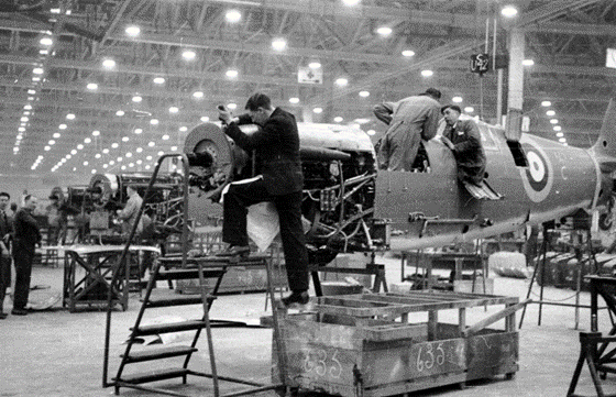 Early Supermarine Spitfire production. 
