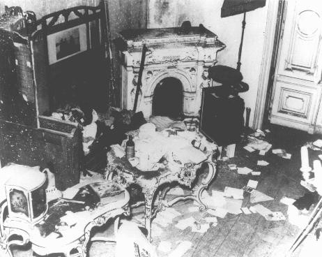 Private Jewish home in Vienna ransacked, November 1938.