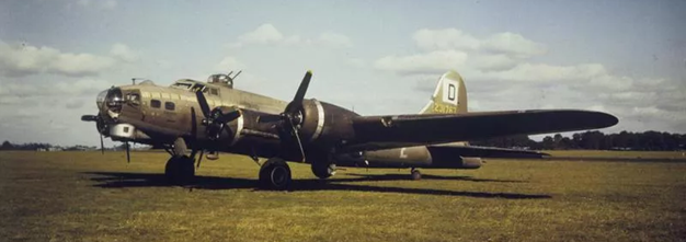 A Boeing B-17G “Flying Fortress” of the 100th Bomb Group.