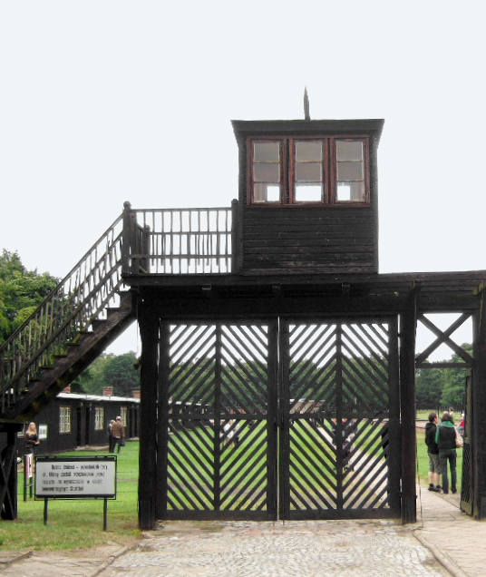 Entrance to the site of Stutthof concentration camp