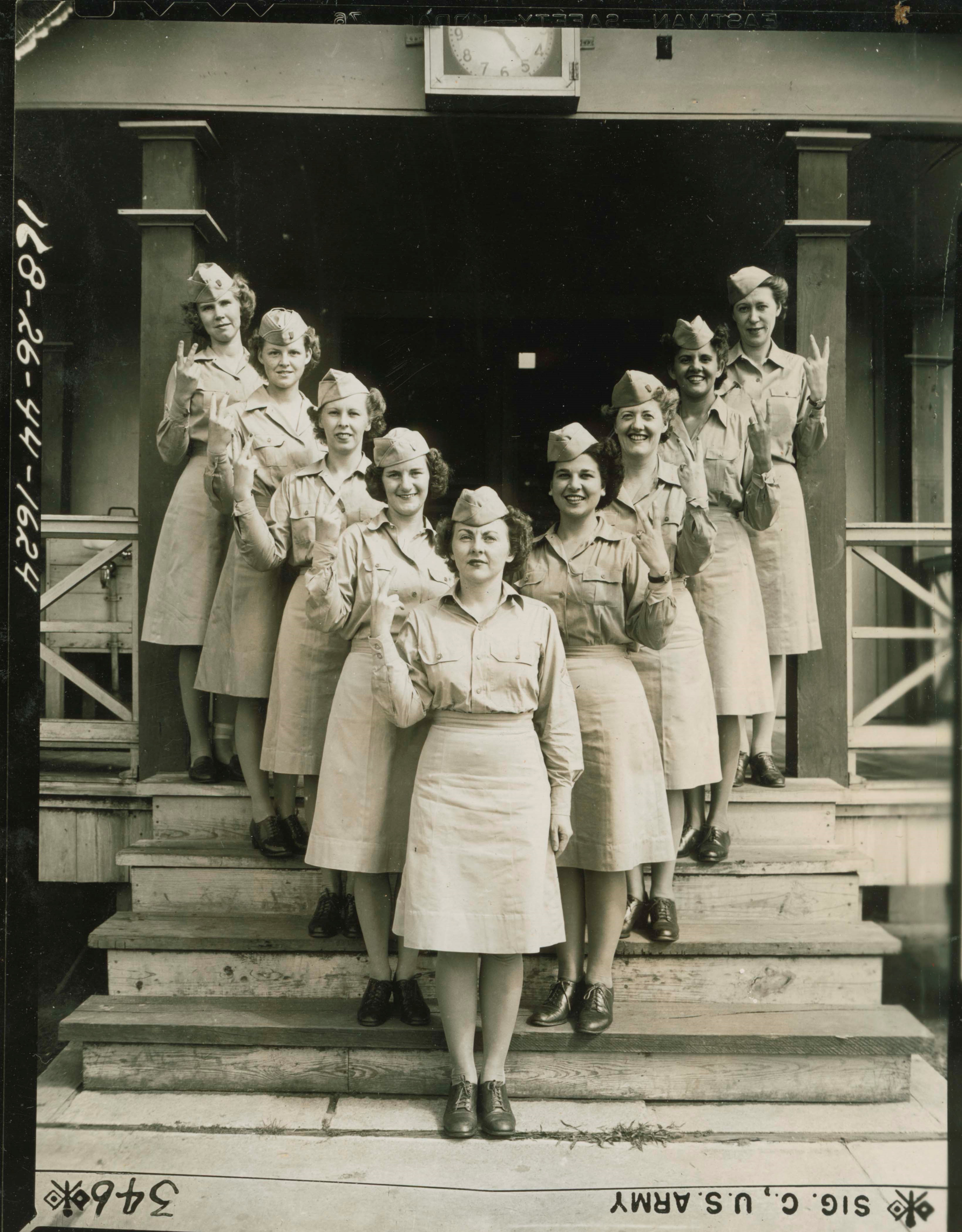WACs posing for a picture in Fort Benning, GA
