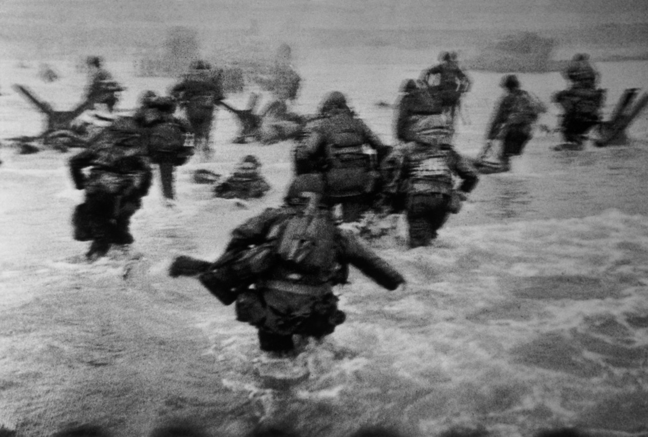 US troops’ assault Omaha Beach during the D-Day landings