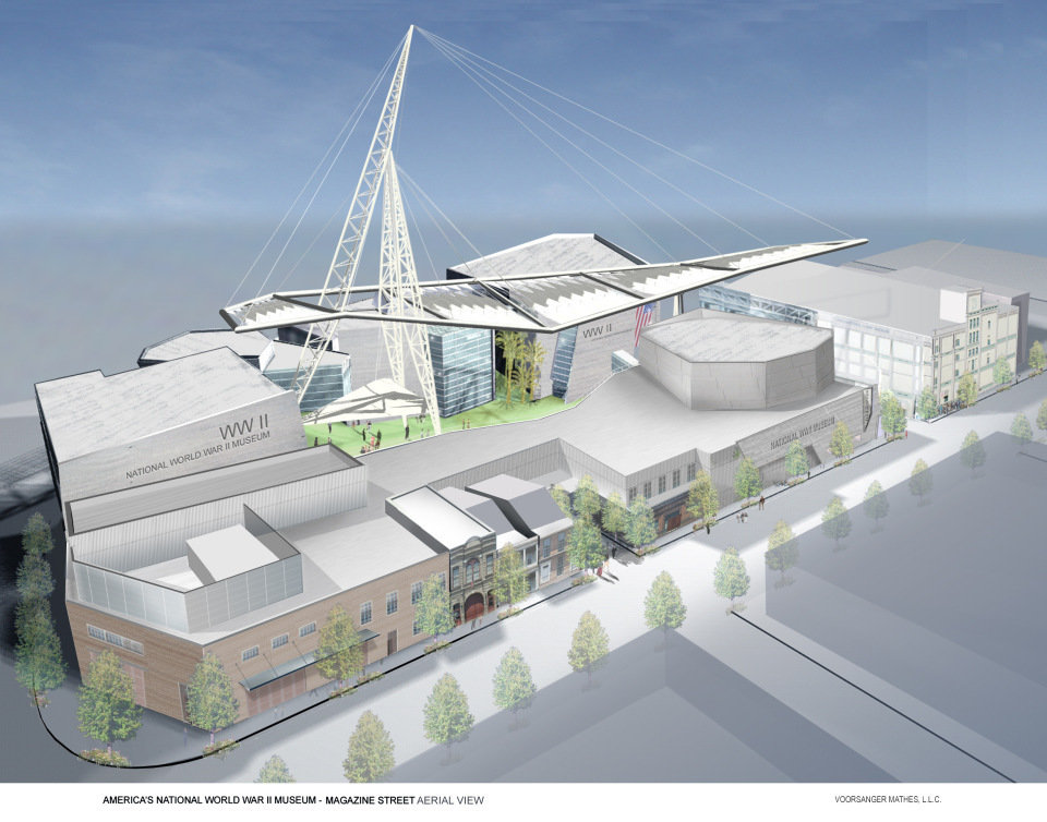 Post-Katrina rendering of The National WWII Museum&#039;s campus