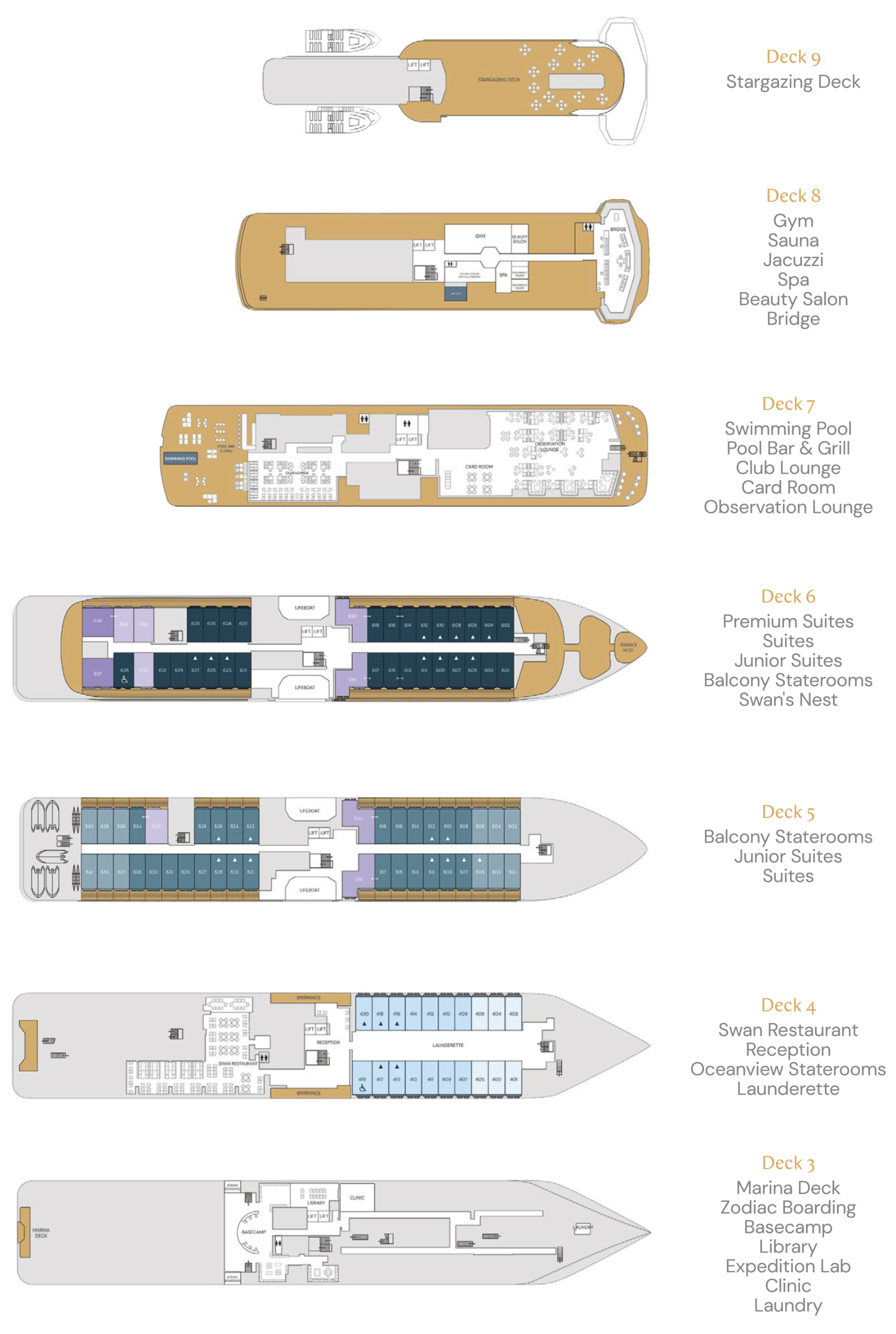 Sh Diana Deck Plans