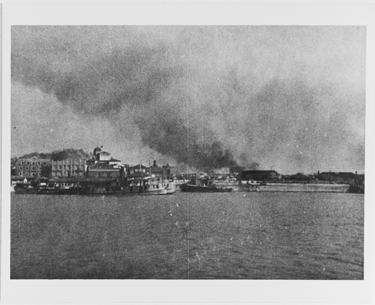 View of the Nanking waterfront on December 12, 1937