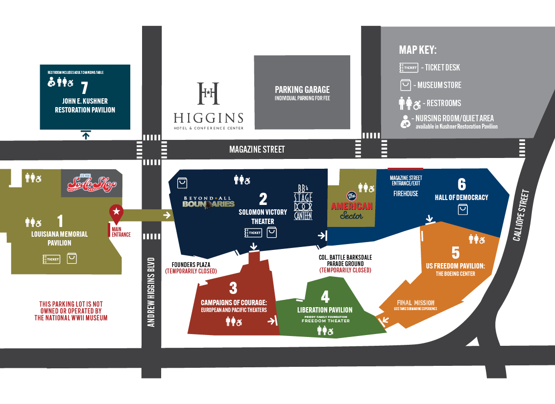 2026 Campus Map National WWII Museum