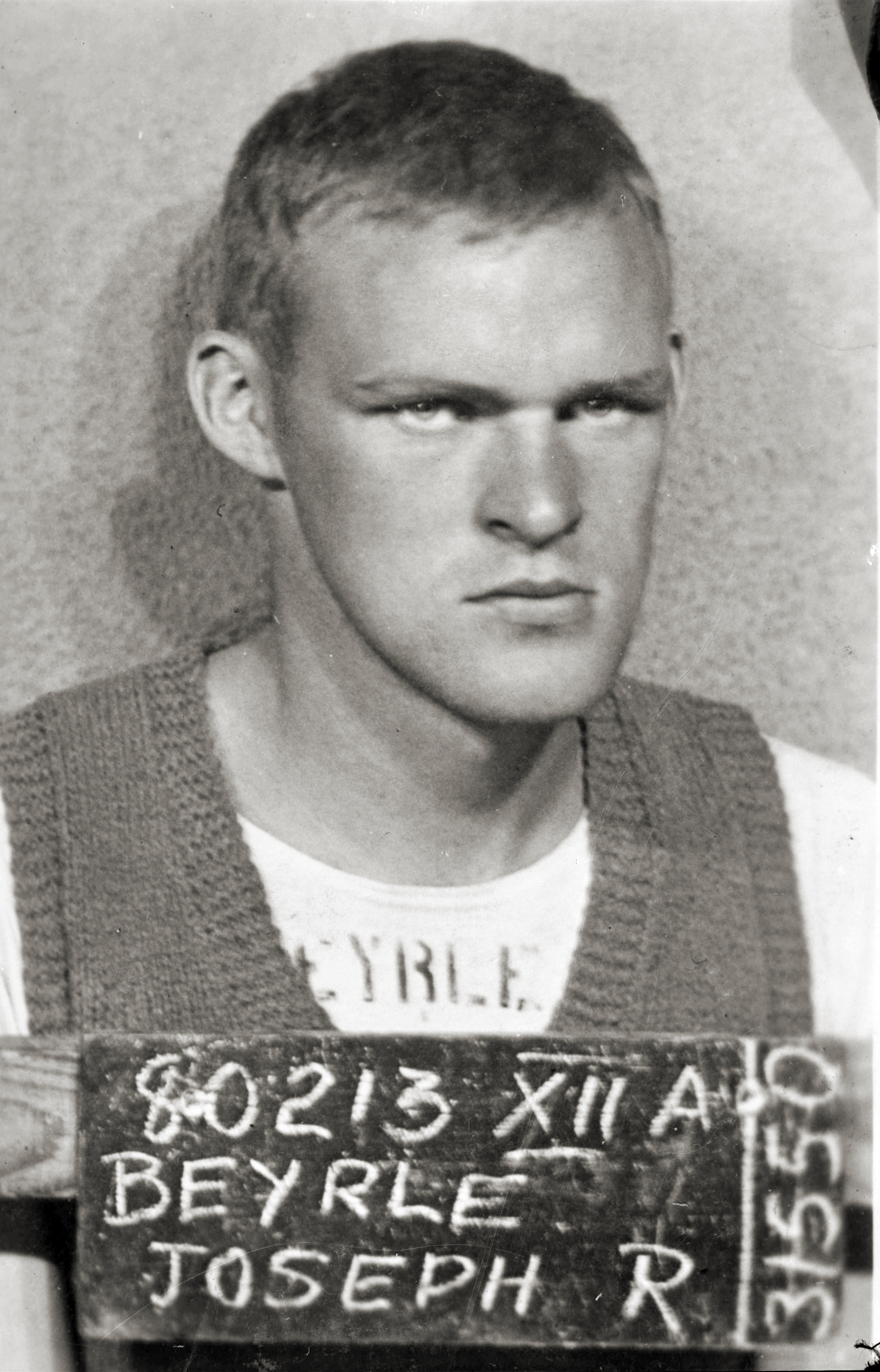 ID photo of Joseph Beyrle taken at Stalag XII-A POW Camp