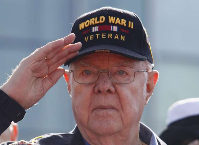 WWII Veteran Saluting