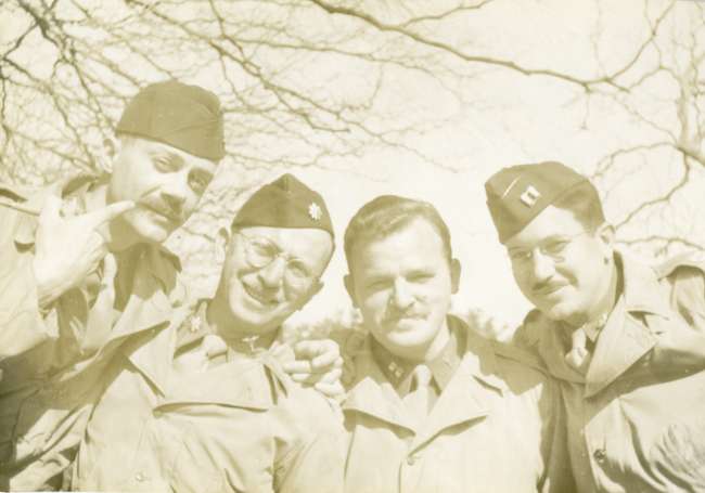  WWII soldiers showing off their mustaches