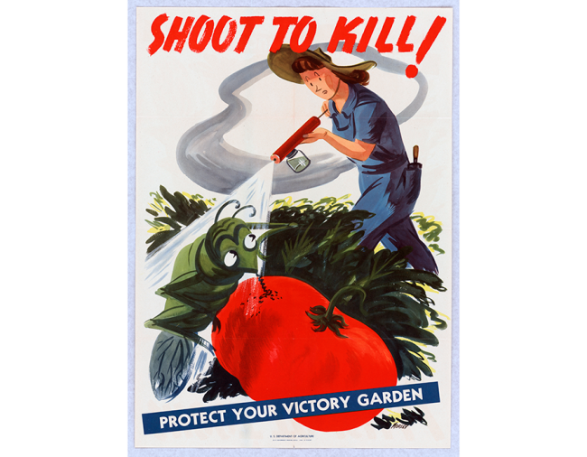 Shoot to Kill! Protect Your Victory Garden Propaganda Poster