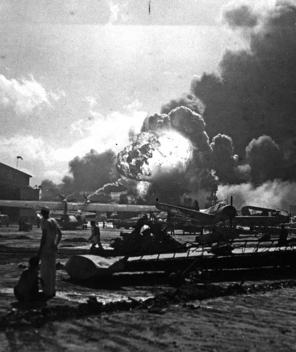 USS Shaw Explodes 