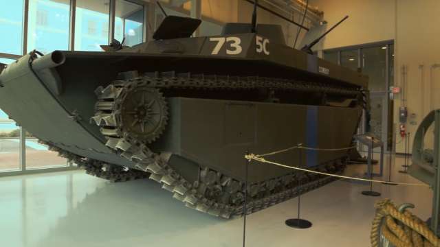 LVT-4 amphibious vehicle in The National WWII Museum 