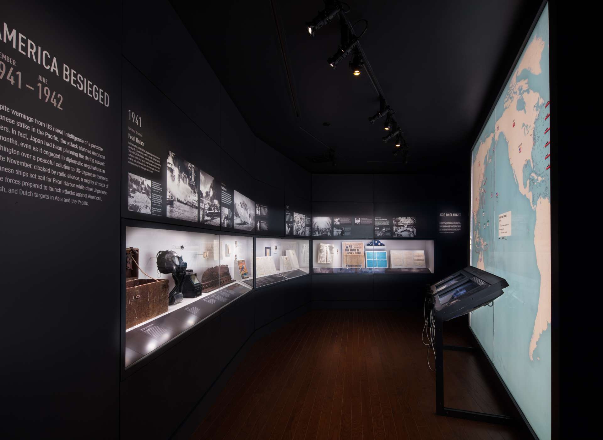 America Besieged The National Wwii Museum New Orleans America Besieged Gallery Entrance Nal Of Democracy