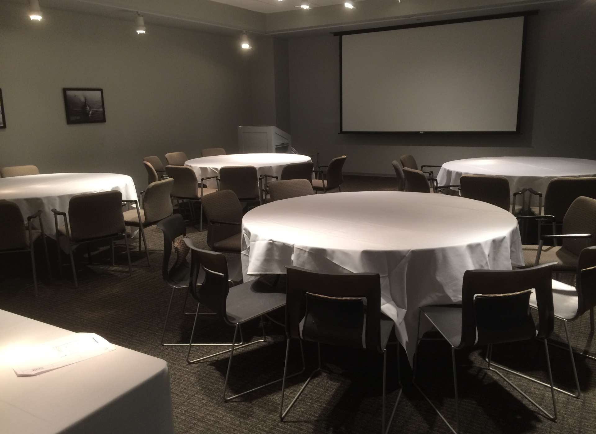 Tables in the USS Arizona and Missouri rooms