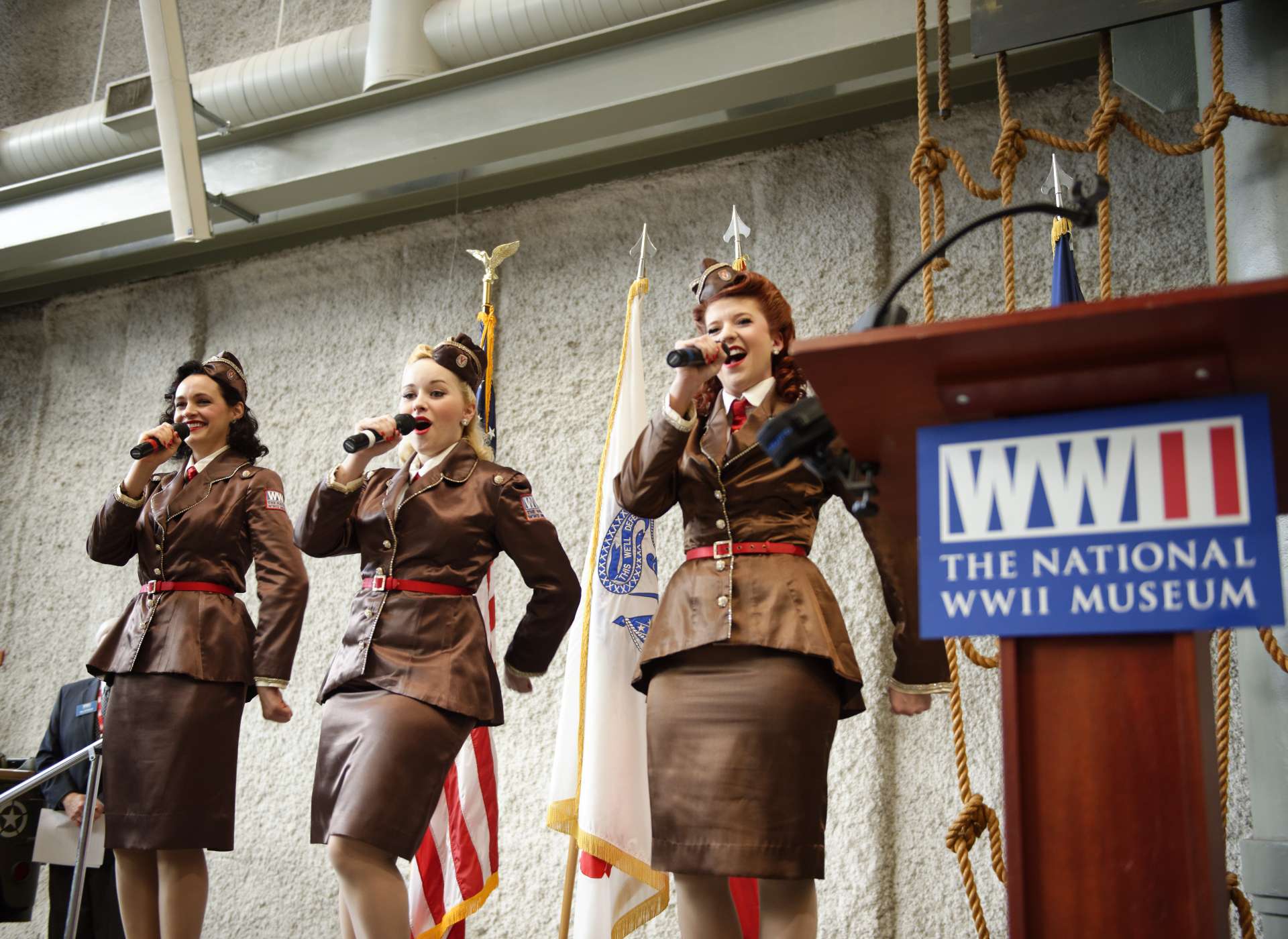 The Victory Belles perform for a military reunion