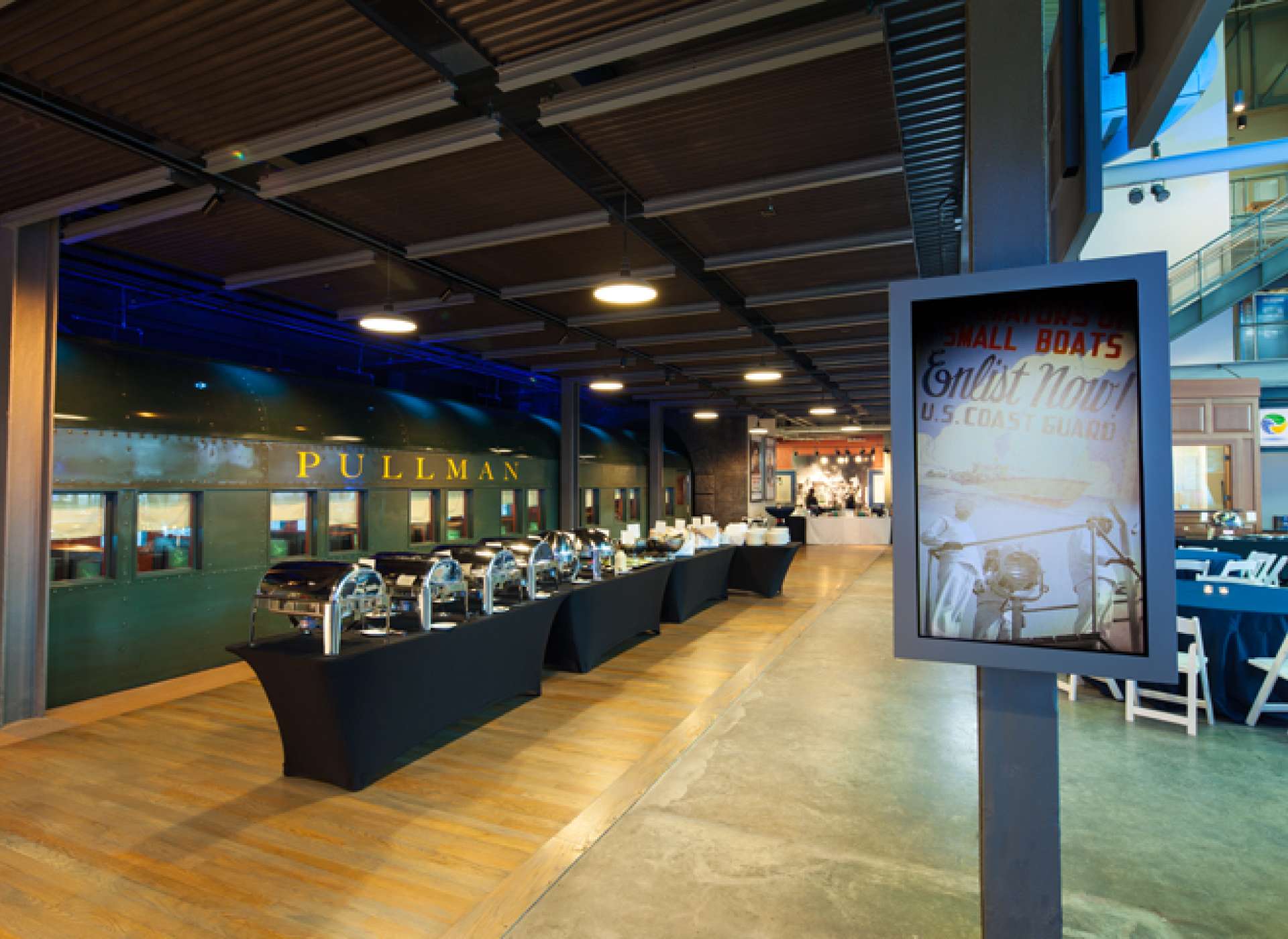 Louisiana Memorial Pavilion, interior, Train Car