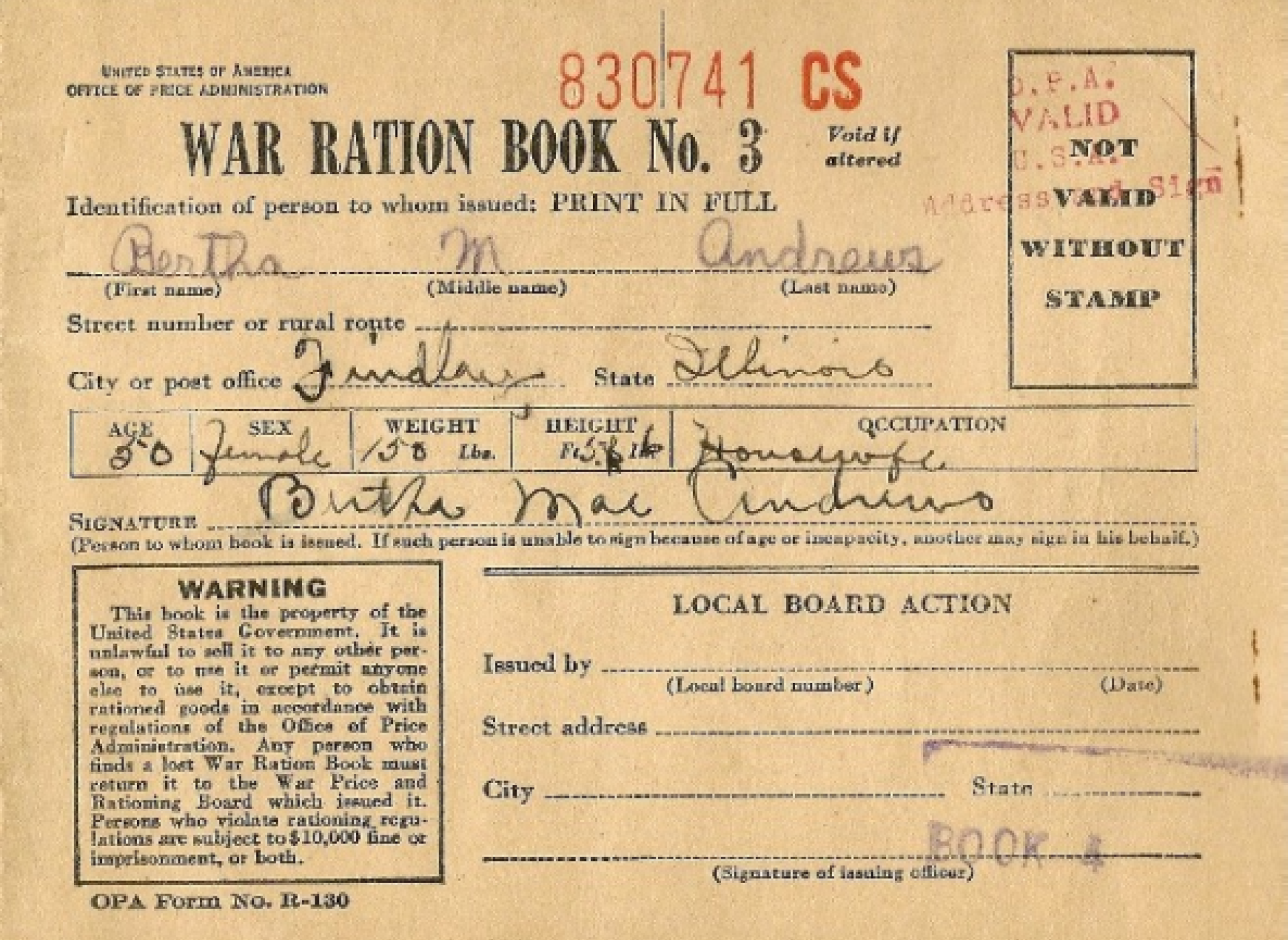 WW2 Replica Junior Ration Book And Identity Card Reproduced From Original Books 