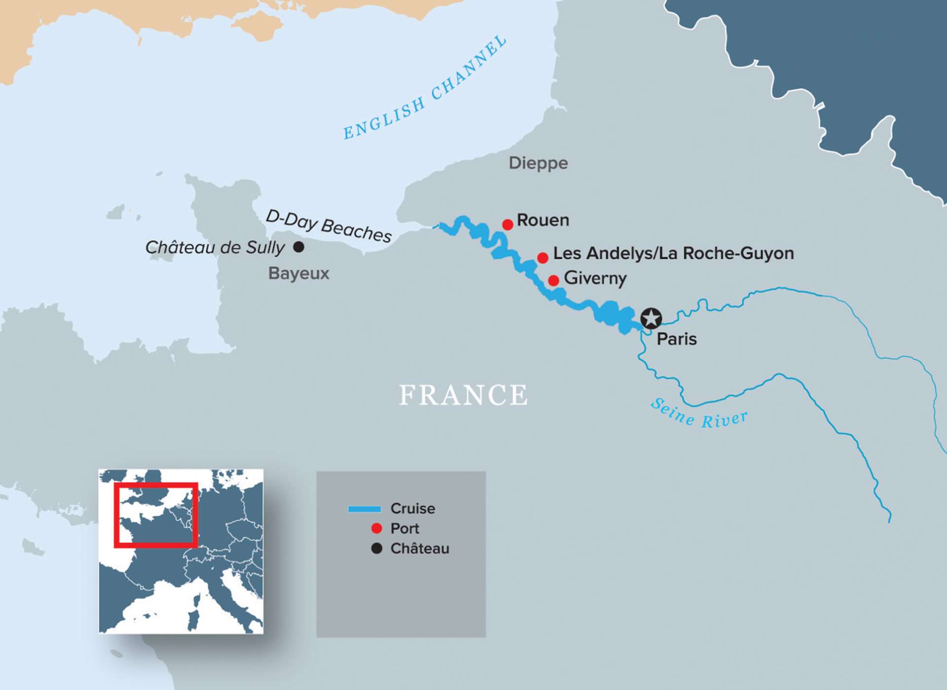 Seine River Cruise tour map