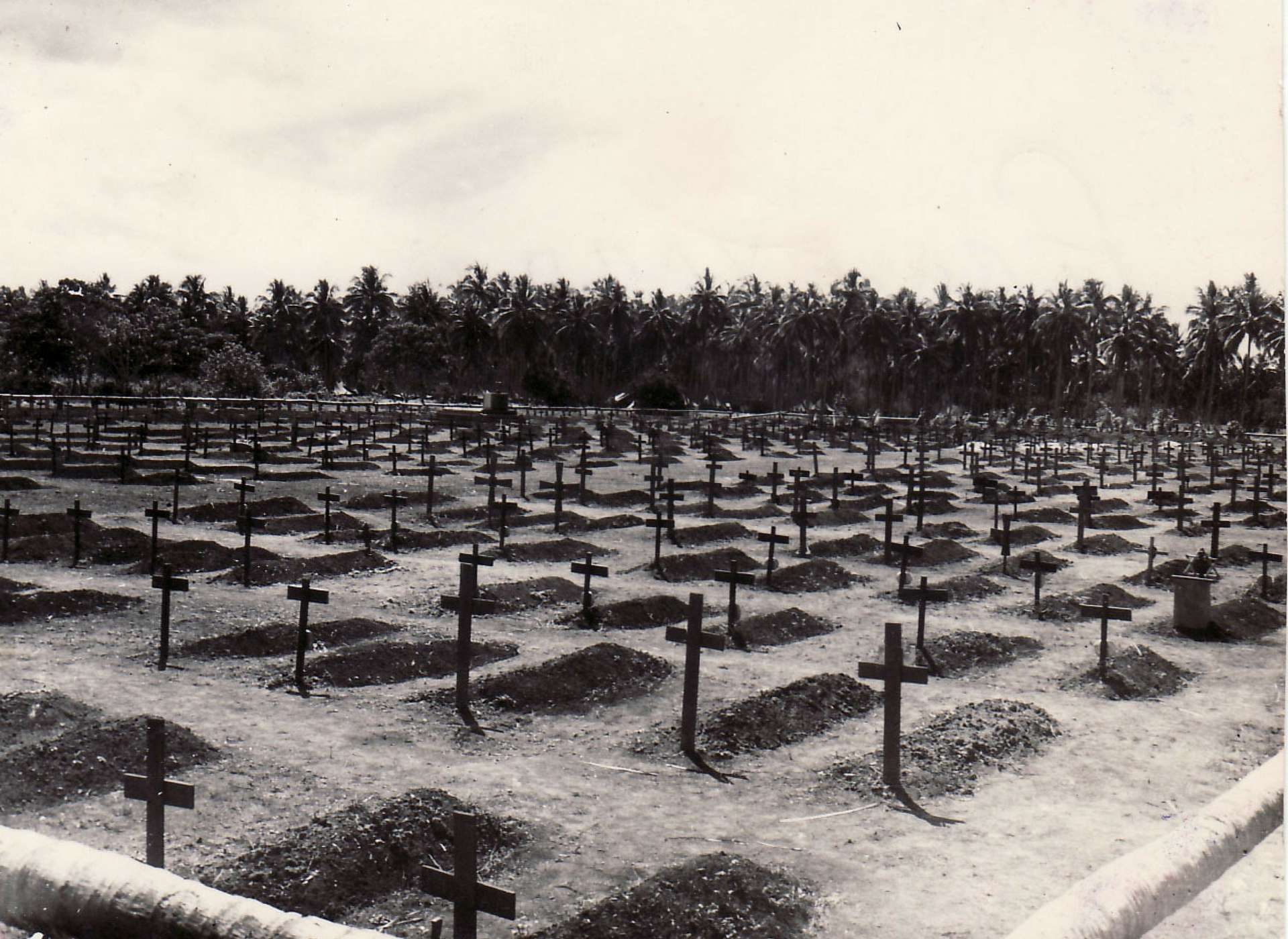 Marine cemetery on Guadalcanal.