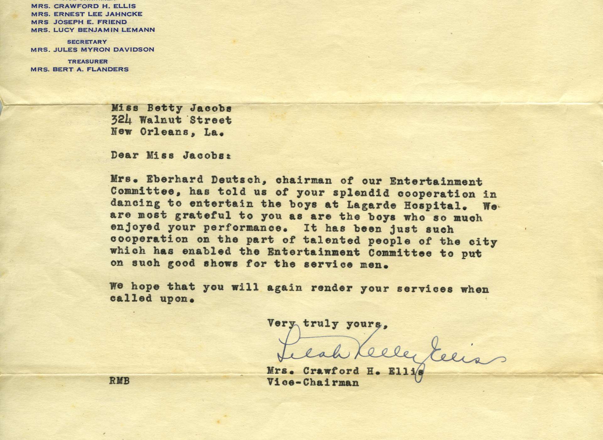 betty jacobs letter
