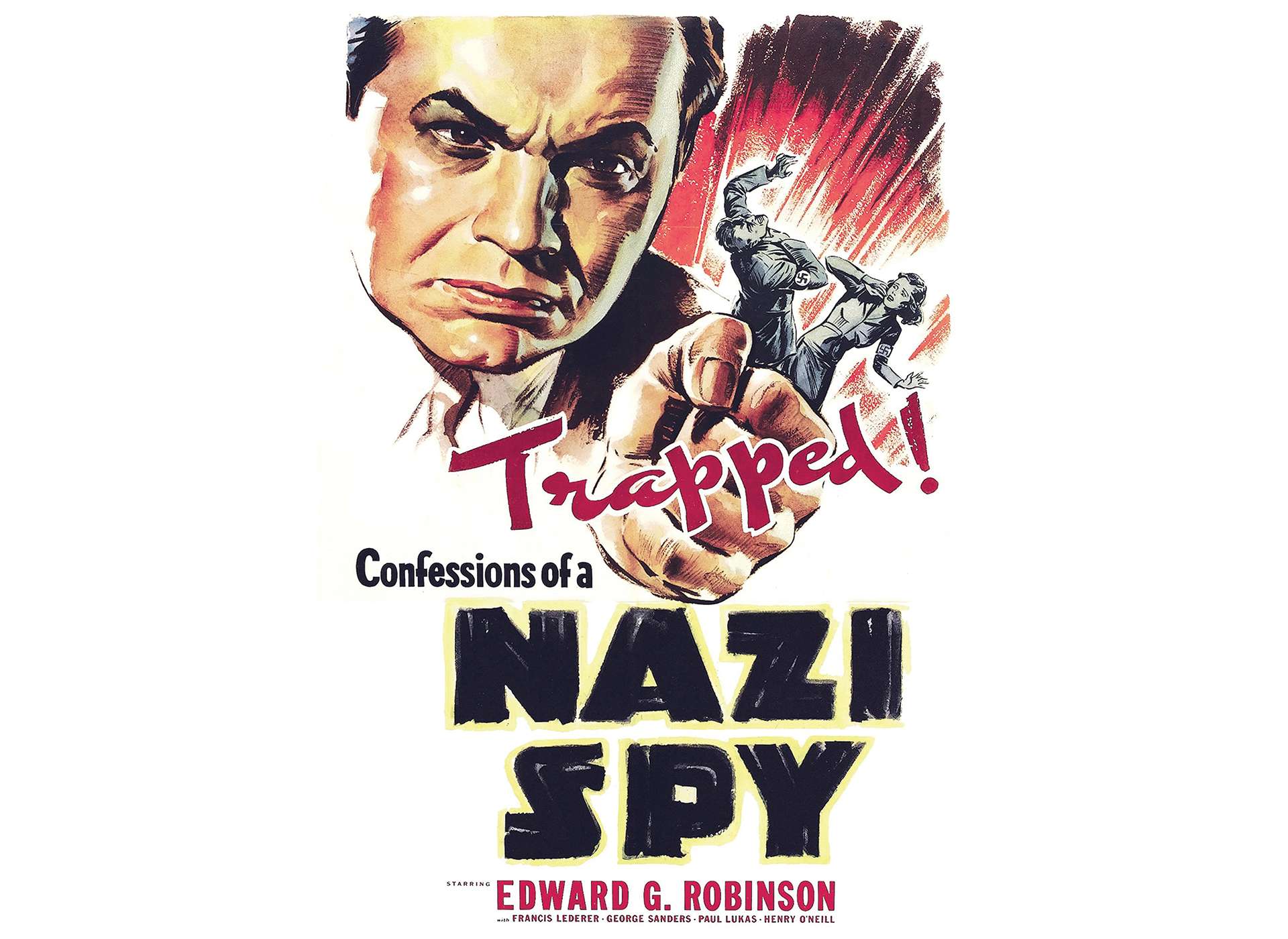 Poster advertising Warner Brothers’ Confessions of a Nazi Spy, 1939.