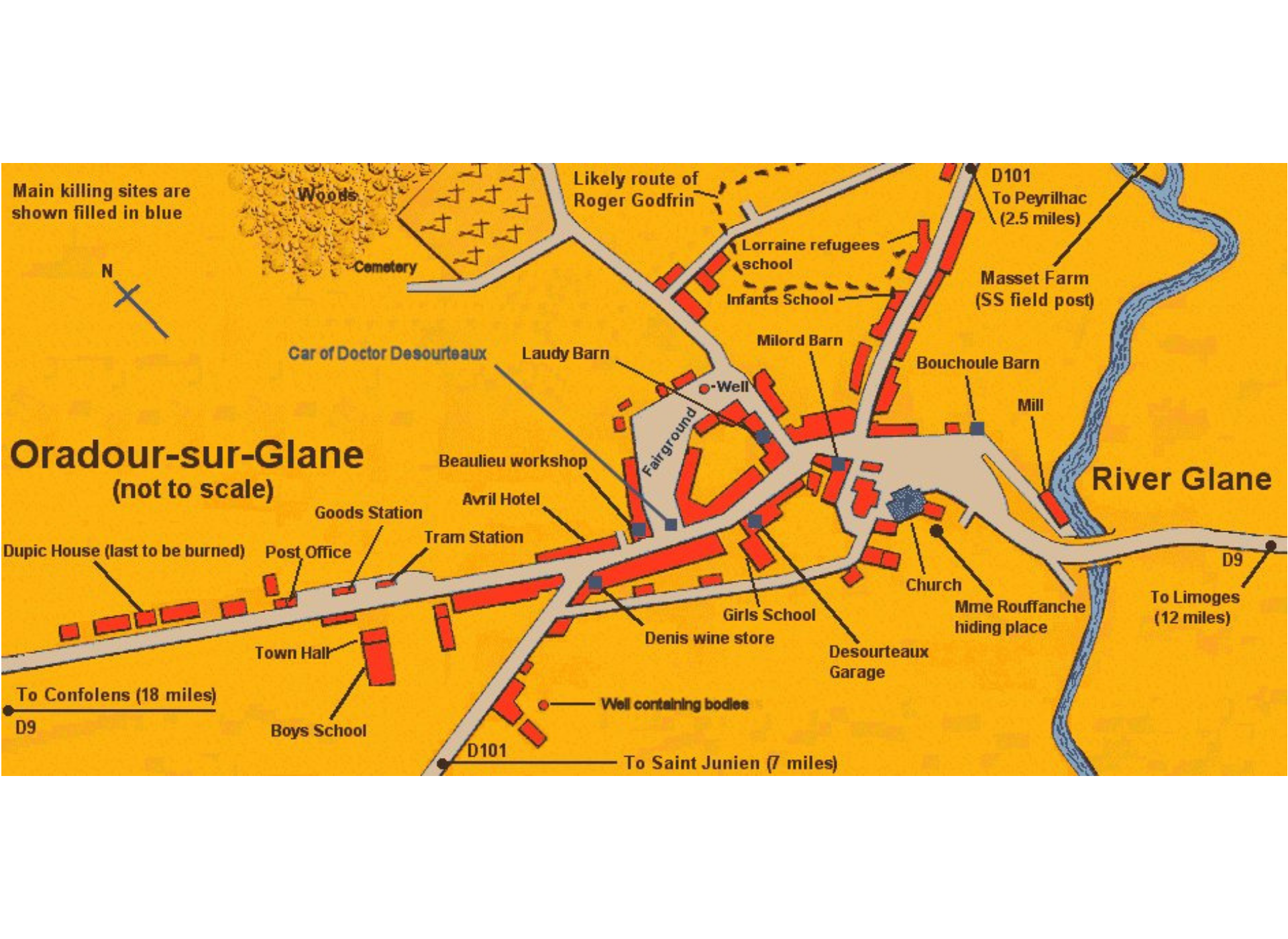 map ouradour