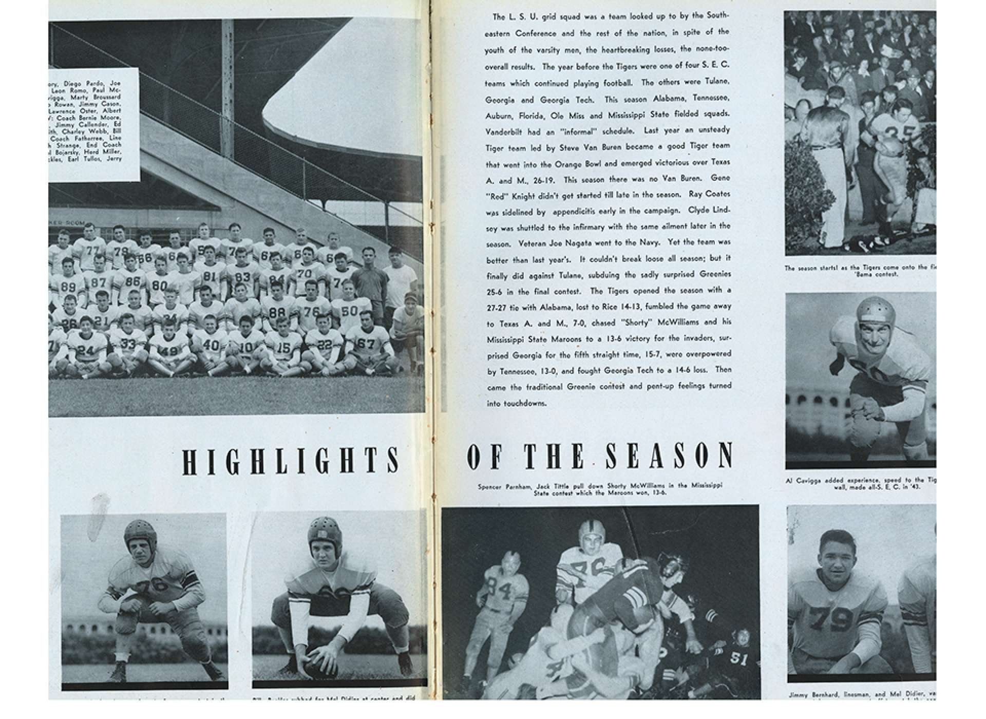 1944 LSU Tiger Football Season Highlights