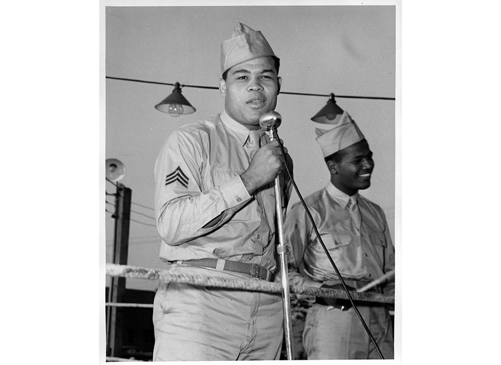 The boxing gloves of heavyweight champion Joe Louis have been donated to  the National Museum of American History in Washington on January 31, 2007.  The gloves were used in Louis' first fight