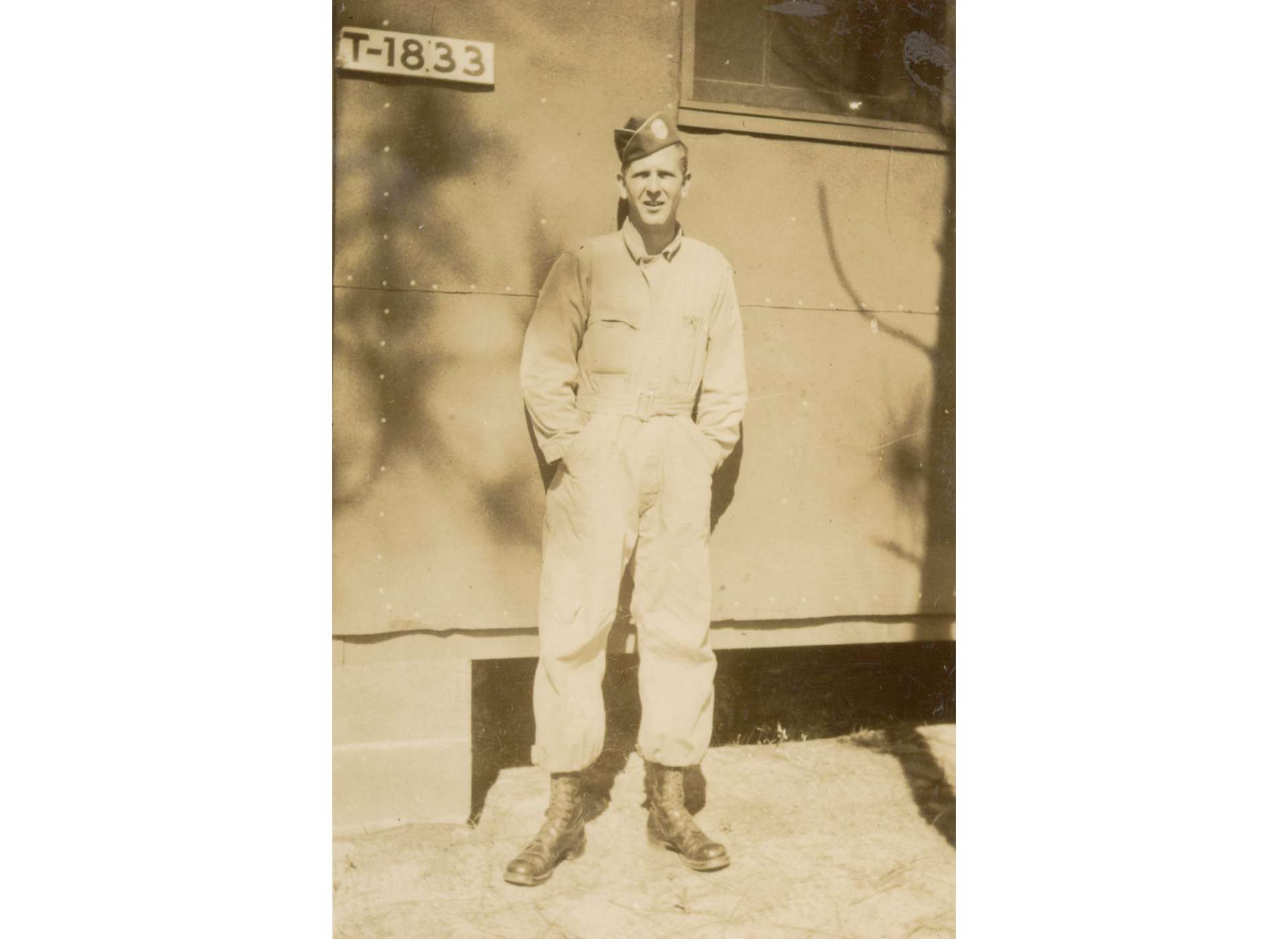Blakey at Camp Mackall, North Caroline in 1943. Image courtesy of the National Archives, from the collection of The National WWII Museum.