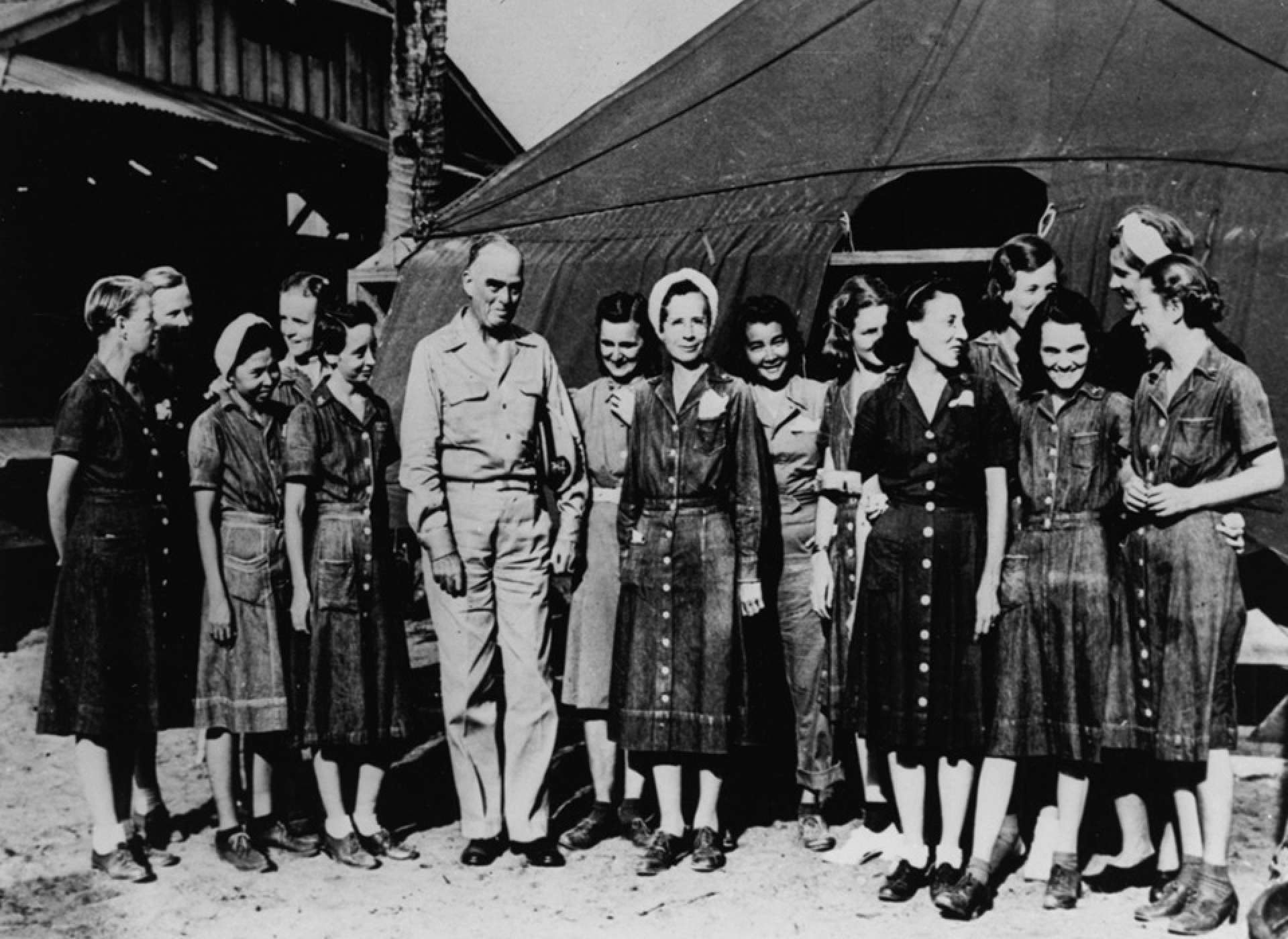 Liberated Navy nurses