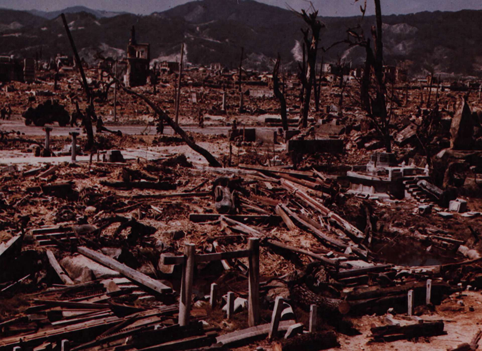 View of Hiroshima after the atomic bomb 1945