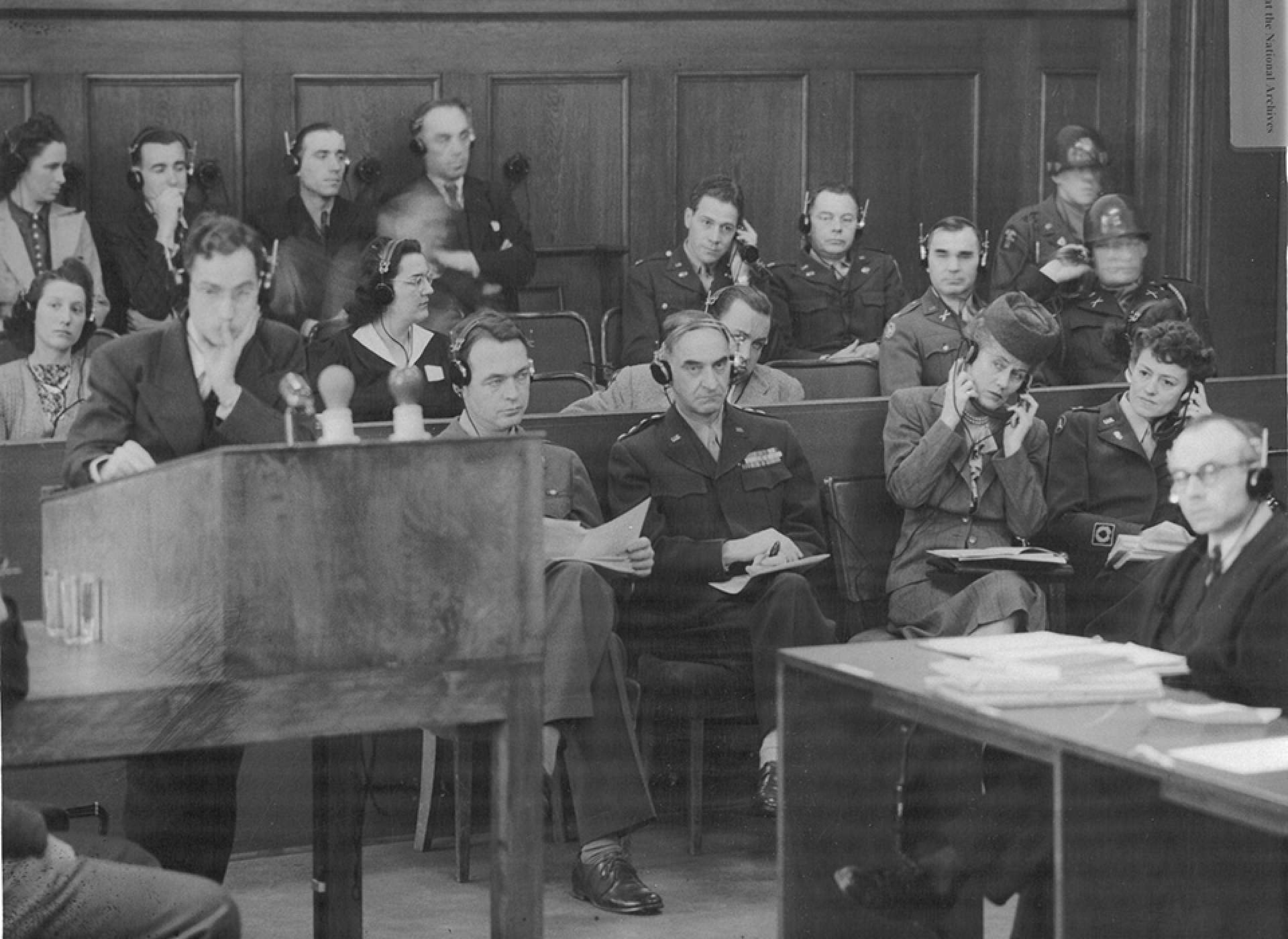 Case 4 tribunal for WVHA:Concentration Camp Trial on April 18, 1947 - National Archives